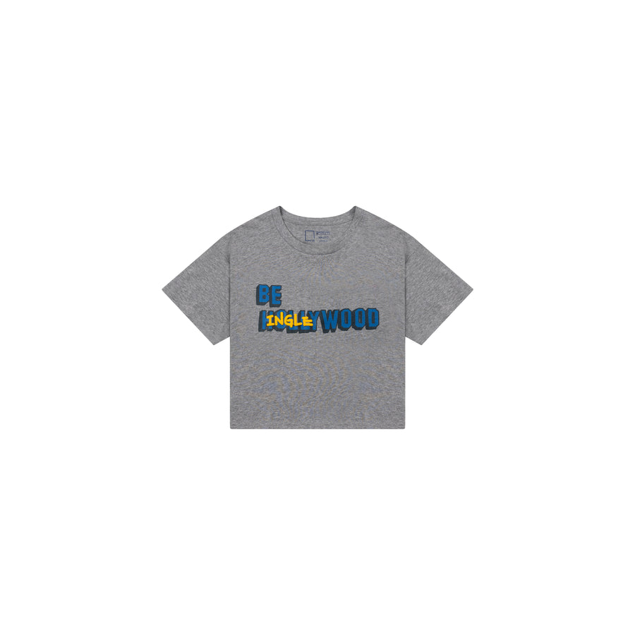 Gray Blue – “Be Inglewood Crop T”