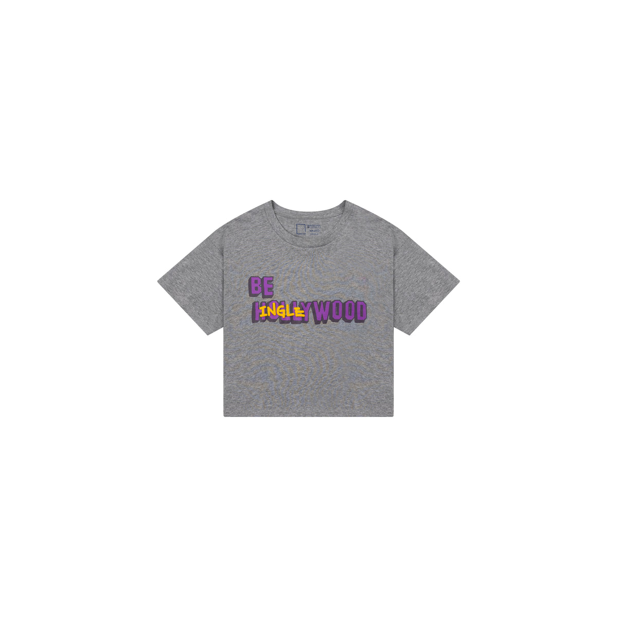 Crop Grey Purple Tee – “Be Inglewood”